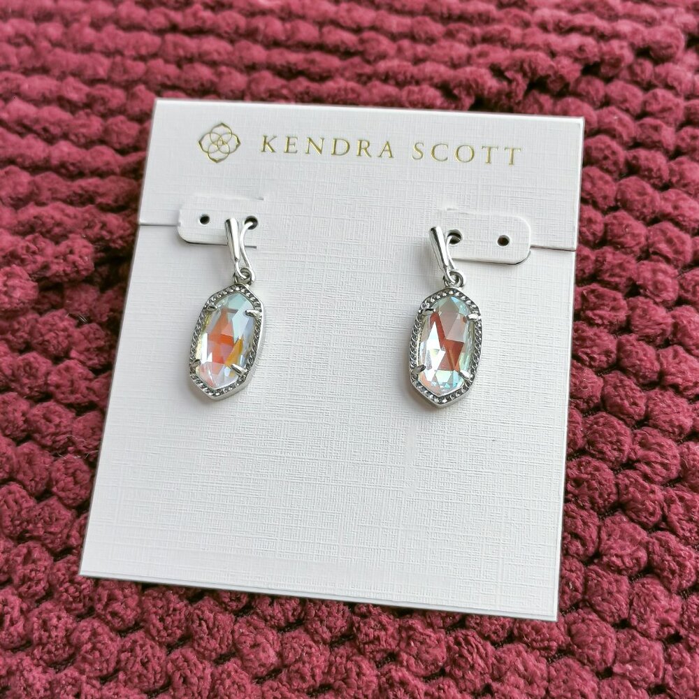 Kendra Scott Dichroic Glass Lee Silver Earrings